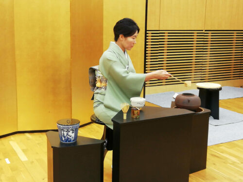 Tea ceremony on chairs in the EKŌ Hall Nov 9, 2024