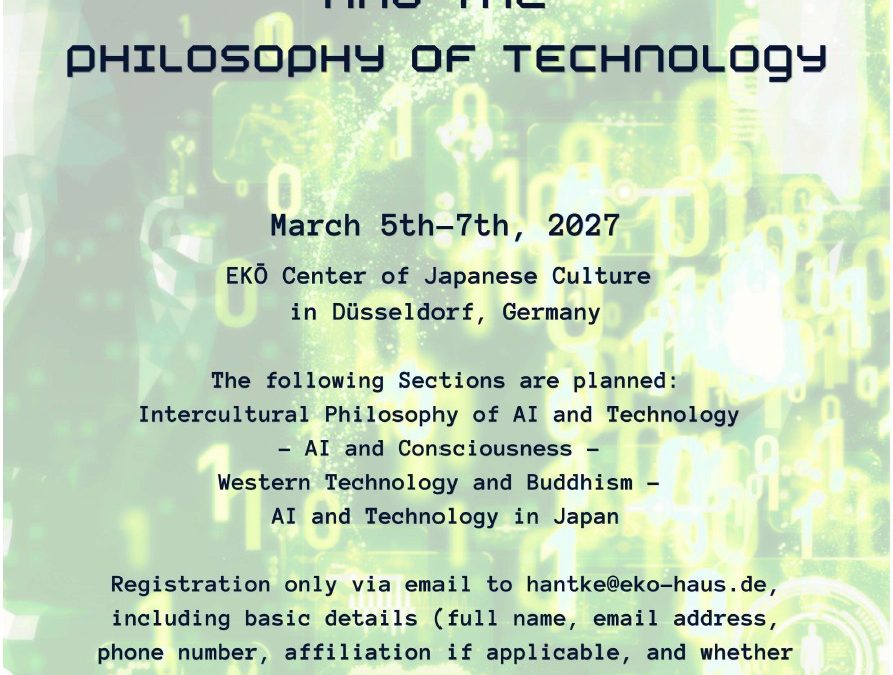 Symposium March 5-7, 2027 “Artificial Intelligence and the Philosophy of Technology”: Registration now open!